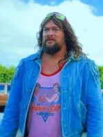 A Minecraft Movie 2025 Jason Momoa Blue Fringe Jacket