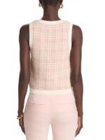 Access Daily 2025 Kit Hoover Pink Plaid Knit Sweater Vest