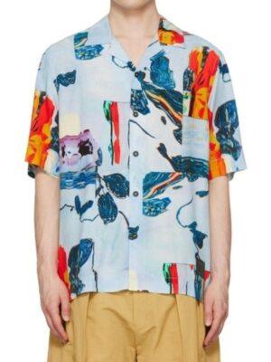 Access Daily 2025 Scott Evans Blue Floral Camp Shirt