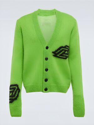 Access Daily 2025 Scott Evans Green Printed Cardigan
