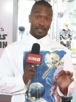 Access Hollywood Scott Evans White Space Print Shirt
