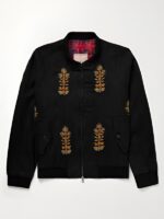 All American S7 Bre-Z Floral Embroidered Black Jacket