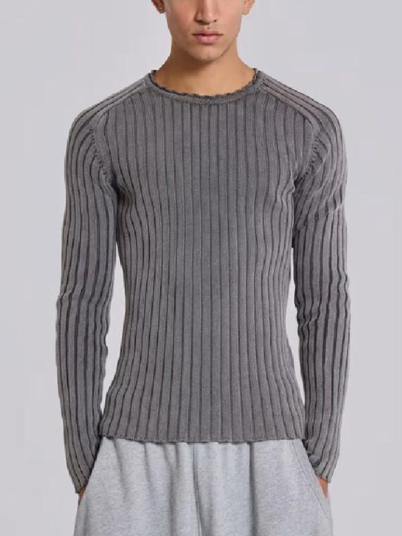 Battle Camp S1 Lorenzo Nobilio Gray Knitted Sweater