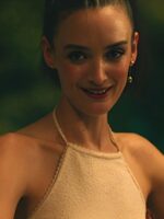 The White Lotus S3 Charlotte Le Bon Embroidered Halter Top