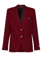 Elsbeth S2 Carrie Preston Red Checkered Tweed Blazer