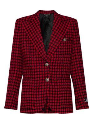 Elsbeth S02 Carrie Preston Red Checkered Tweed Blazer