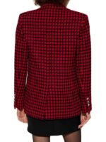 Elsbeth S2 Carrie Preston Red Checkered Tweed Blazer