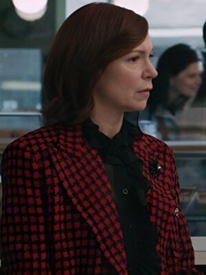 Elsbeth S2 Carrie Preston Red Checkered Tweed Blazer