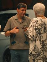The White Lotus S3 Christian Friedel Floral Embroidered Shirt