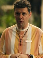 The White Lotus S3 Christian Friedel Orange Striped Shirt