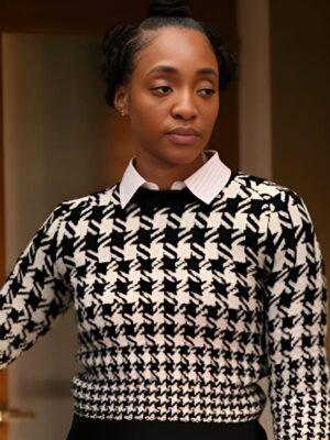 Will Trent S3 Iantha Richardson Houndstooth Sweater