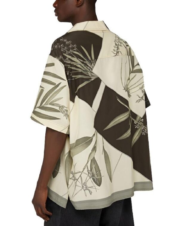 9-1-1 S08 Aisha Hinds Leaves Print Bowling Shirt