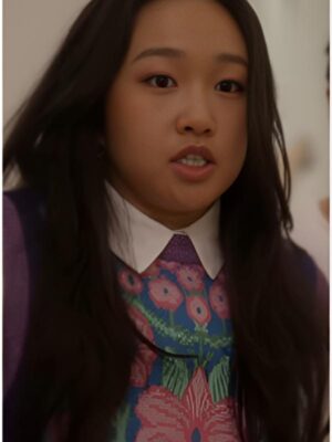 And Just Like That S3 Cathy Ang Floral Knit Top