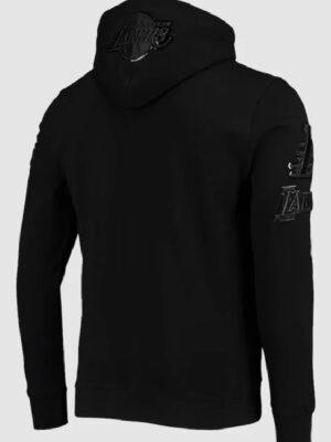 Los Angeles Lakers Black Triple Gloss Hoodie
