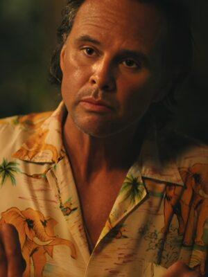 The White Lotus S03 Walton Goggins Elephants Print Shirt