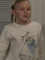 The Bold And The Beautiful Kelly Spencer Cat Print Sweatshirt
