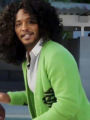 Access Daily 2025 Scott Evans Green Printed Cardigan