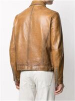 American Idol S23 Luke Bryan Brown Studded Leather Jacket