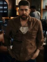 The Equalizer 2025 Harry Keshegian Brown Striped Shirt