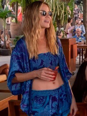 The White Lotus S3 Michelle Monaghan Blue Floral Kimono