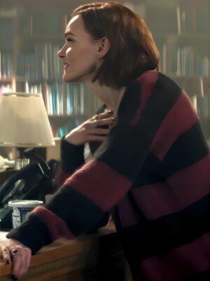 YOU S5 Madeline Brewer Striped Mohair Cardigan