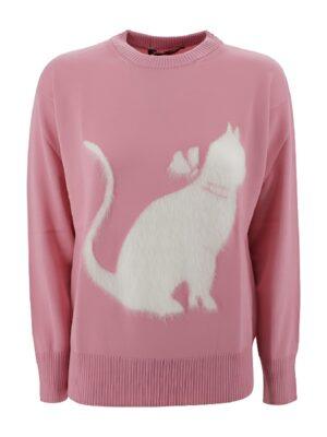 TV-Show Access Hollywood 2025 Bryce Dallas Howard Pink Cat Sweater for women