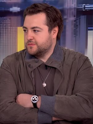 The View 2025 Michael Gandolfini Brown Suede Jacket