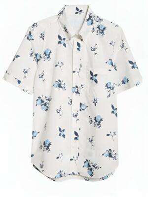 TV-Show The View 2025 Ryan Coogler White & Blue Floral Shirt for men