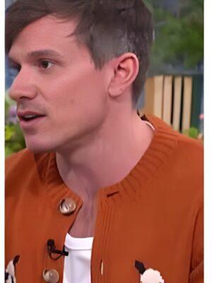 This Morning 2025 Will Best Lamb Motif Orange Cardigan