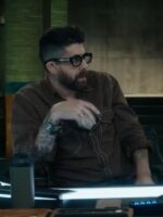 The Equalizer 2025 Harry Keshegian Brown Striped Shirt
