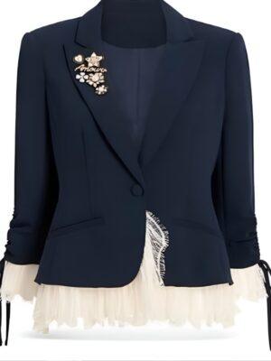 The View 2025 Joy Behar Lace Trim Blazer