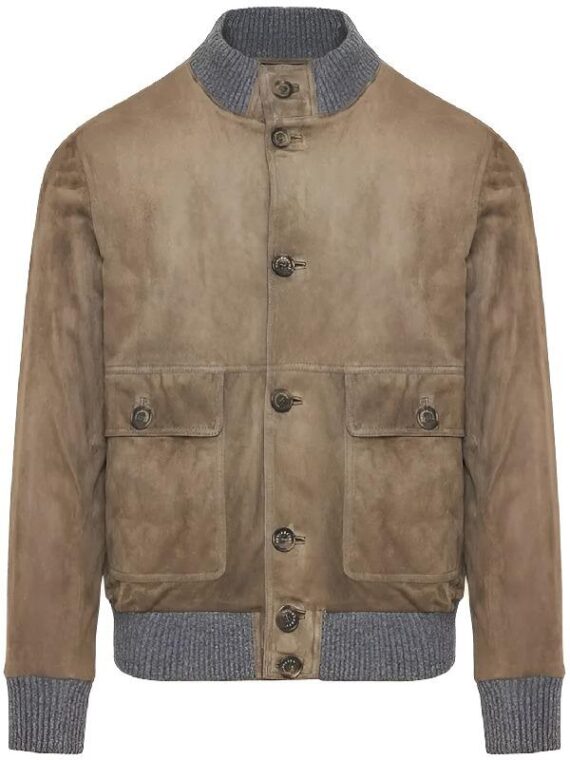 The View 2025 Michael Gandolfini Brown Suede Jacket