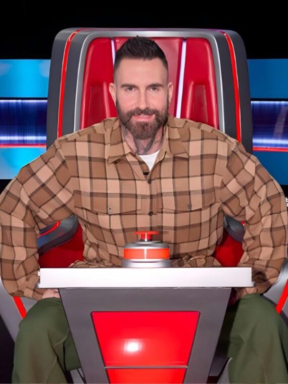 The Voice S27 Adam Levine Brown Check Shirt