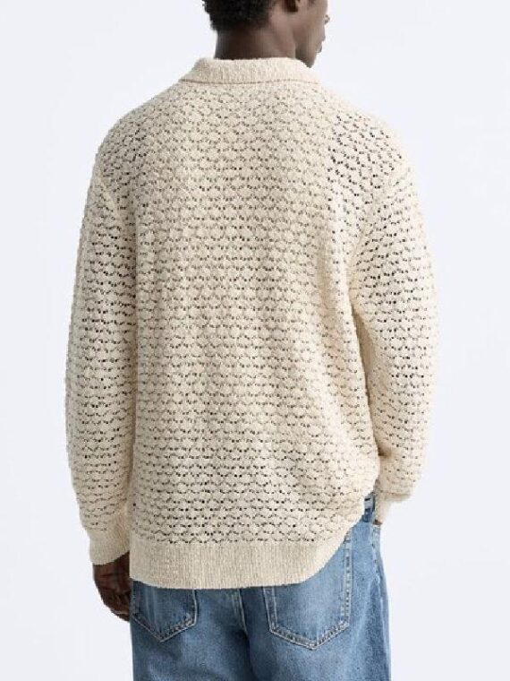 The Voice S27 Britton Moore Crochet Knit Polo Shirt