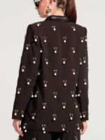 The Voice S27 Bryson Battle Black Pearl Embellished Blazer