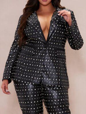 The Voice S27 Dan Kiernan Studded Black Leather Blazer