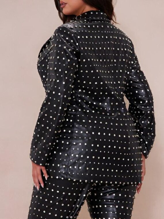 The Voice S27 Dan Kiernan Studded Black Leather Blazer