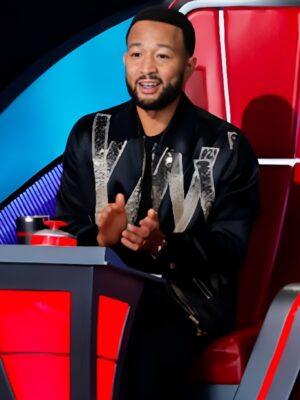 The voice S27 John legend Black Crystal Embellished Jacket