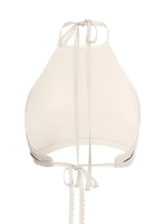 The White Lotus S3 Charlotte Le Bon Embroidered Halter Top