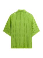 The White Lotus S3 Julian Kostov Lime Crochet Shirt