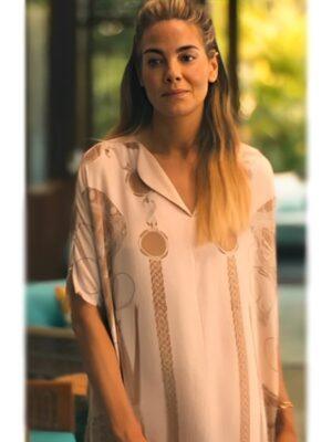 The White Lotus S3 Michelle Monaghan Printed Long Dress