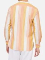 The White Lotus S3 Christian Friedel Orange Striped Shirt
