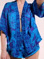 The White Lotus S3 Michelle Monaghan Blue Floral Kimono