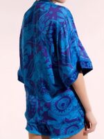 The White Lotus S3 Michelle Monaghan Blue Floral Kimono