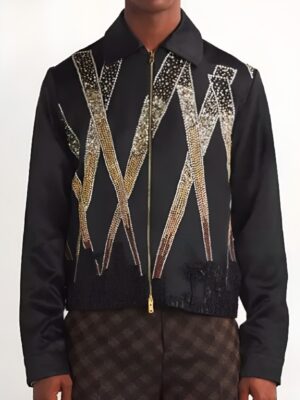 The voice S27 John legend Black Crystal Embellished Jacket