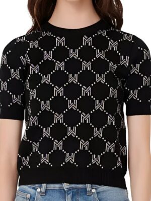 Today 2025 Angela Kinsey Black Sweater for women
