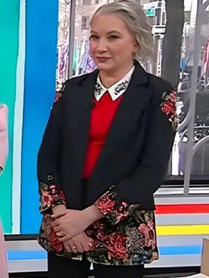 Today Show Clea Shearer Black Floral Blazer for women