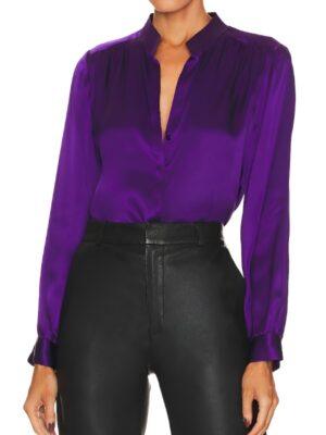 Tracker S02 Reenie Green Silk Purple Blouse