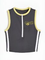 Vampirina 2025 Faith Hedley Grey Half-Zip Tank Top