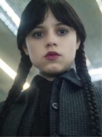 Wednesday S2 Jenna Ortega Black Plaid Coat